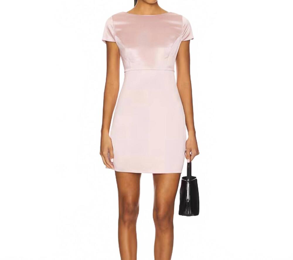 NEW LINE AND DOT alisa satin mini dress in ballet pink